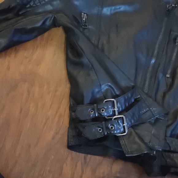 IRON MAIDEN Upcycled FAUX LEATHER Jacket - Picture 8 of 11